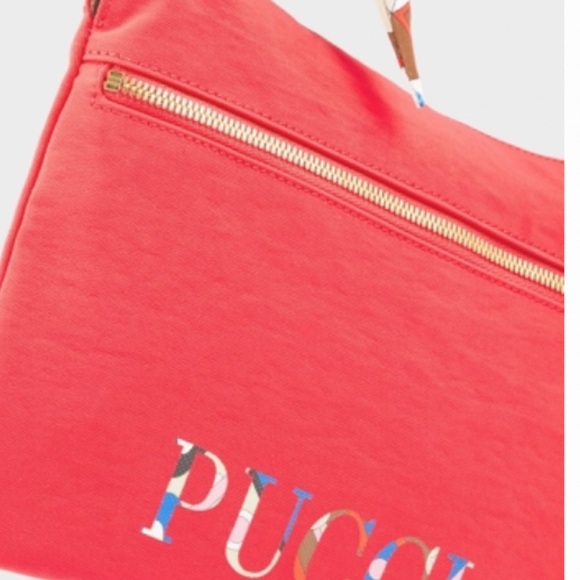 HOST PIC EMILIO PUCCI VIVARA PRINT LOGO CROSSBODY HANDBAG W/60” REMOVABLE SCARF - Picture 3 of 11